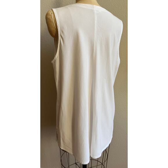 Tianello White Tencel Tank Tunic 1X Plus Size EUC - Picture 4 of 4